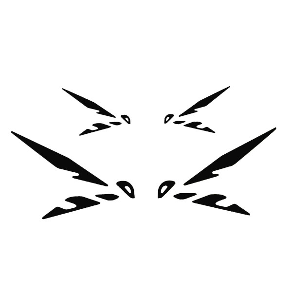 Pyramid Plastics Pyramid decals | matte black | honda cb750 hornet logo set of 4